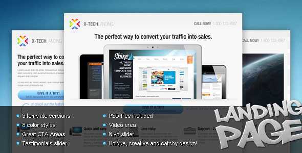 Themeforest - X-Tech Landing Page