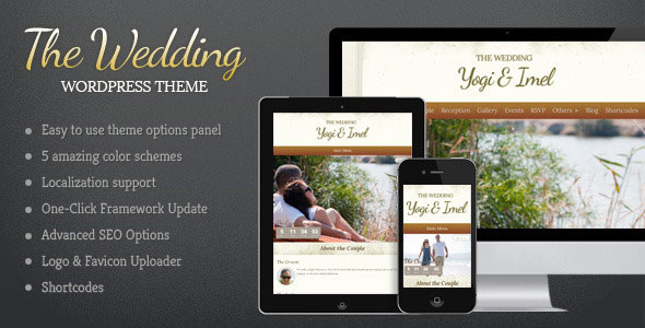 THE WEDDING - THEMEFOREST ELEGANT WEDDING WP THEME