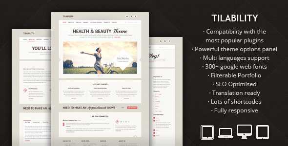 Tilability - Responsive Health & Beauty WP theme