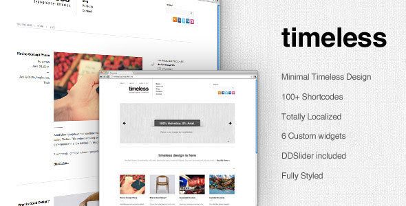 TIMELESS - MINIMAL TYPOGRAPHIC THEMEFOREST WP THEME