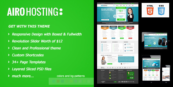 Airo Hosting - Themeforest Responsive Hosting Theme