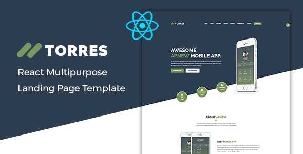 Torres v1.0 – React App Landing Page Template