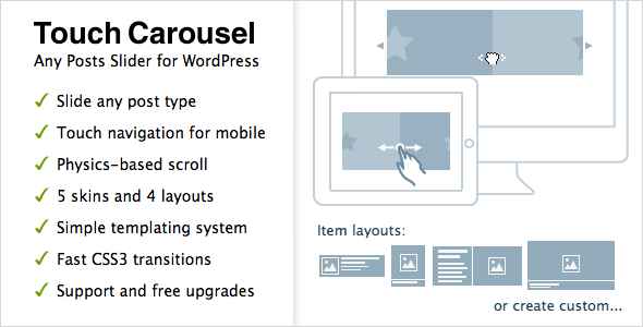 TouchCarousel v1.3 - Posts Content Slider for WordPress