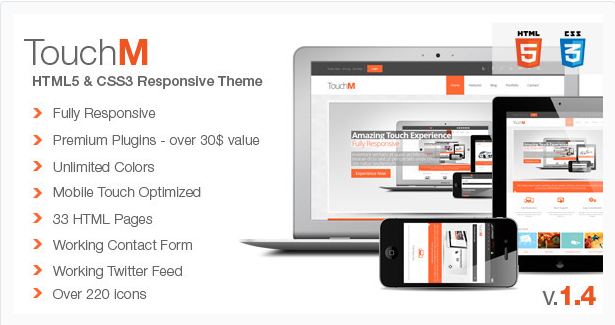 TouchM Themeforest Premium HTML5 Multipurpose Responsive
