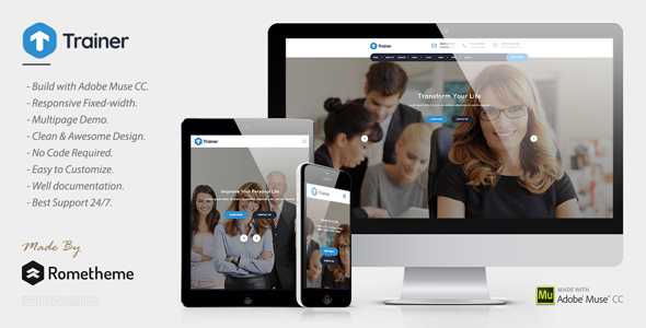 Trainer - Trainer, Mentor and Coach MUSE Template