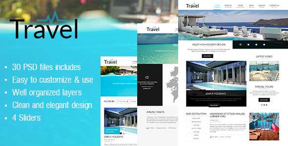 Travel PSD Template