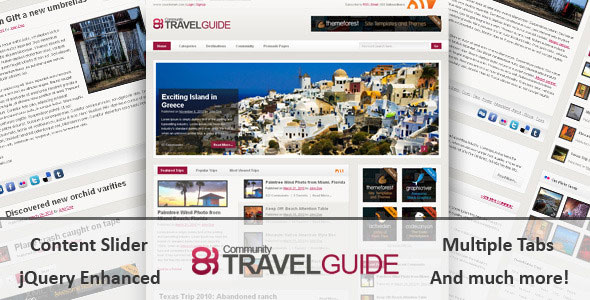 TravelGuide HTML Themeforest Template