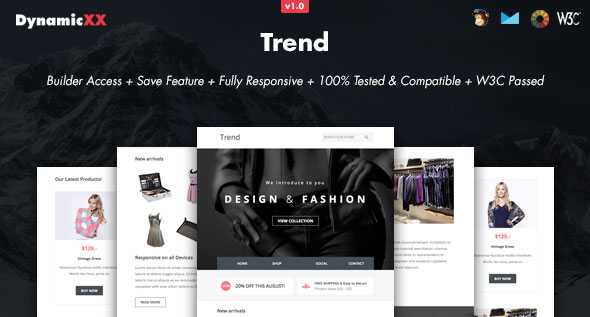 Trend - Responsive Email + Online Template Builder