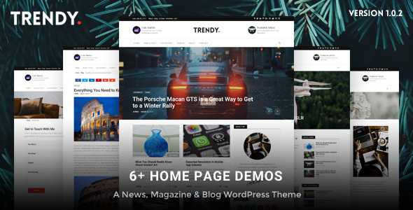 Trendy Pro v1.0 - Responsive News Magazine Blog Theme