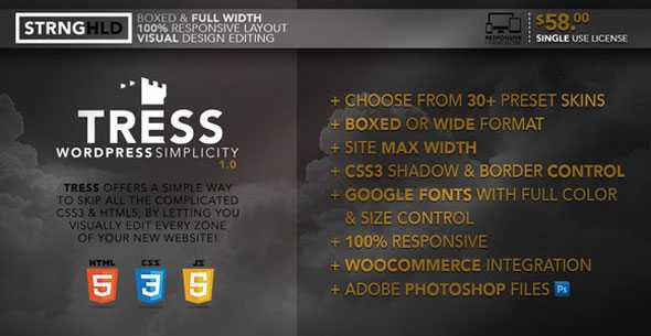 TRESS - Creativemarket WordPress Theme Simplicty