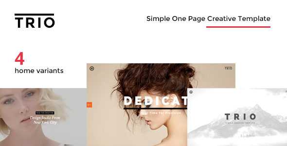 TRIO - Simple One Page Creative Template