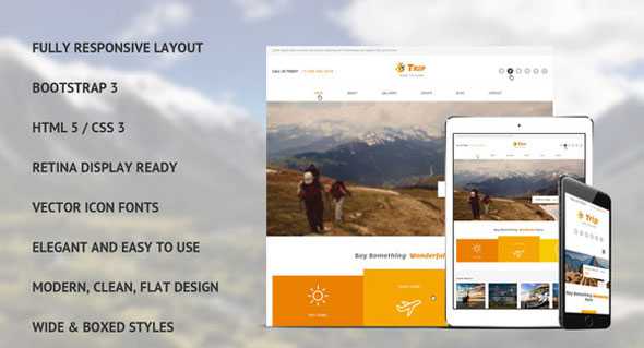 Trip - Creativemarket Bootstrap Template