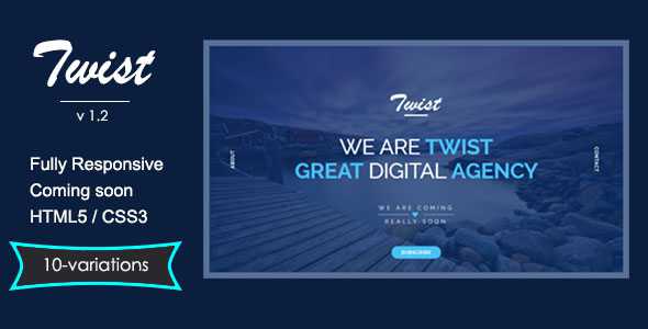 TWIST - Themeforest Responsive Coming Soon Page
