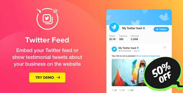 Twitter Feed v1.0 - WordPress Twitter Plugin