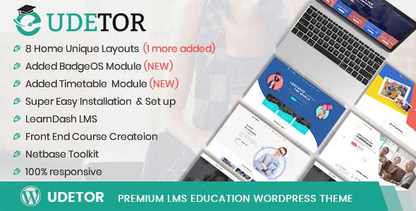 Udetor v2.3.0 - LMS Education WordPress Theme
