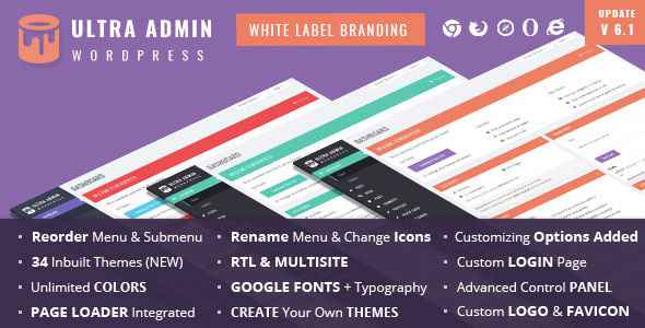 Ultra WordPress Admin Theme v9.2