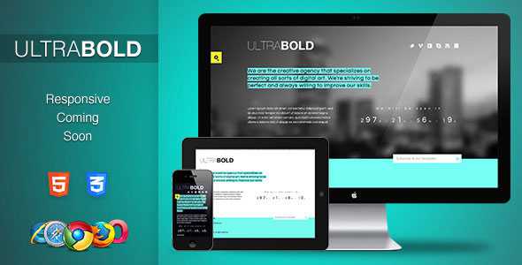 UltraBold. Responsive Coming Soon Page. Themeforest