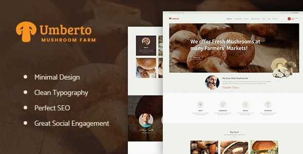 Umberto v1.1 - Mushroom Farm & Organic Products Store WordPress Theme