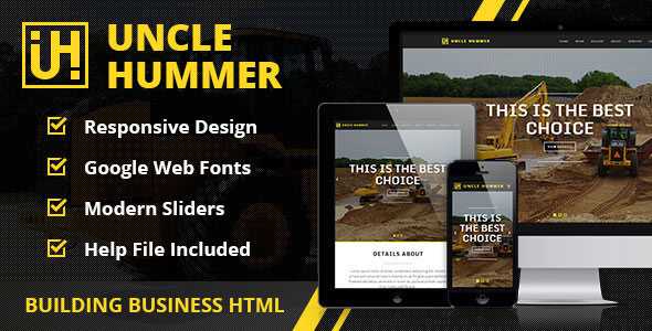 Uncle Hummer - Responsive HTML Building Template