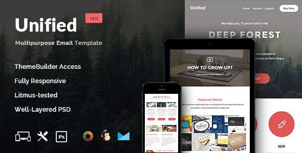 Unified - E-Newsletter Template + Builder Access