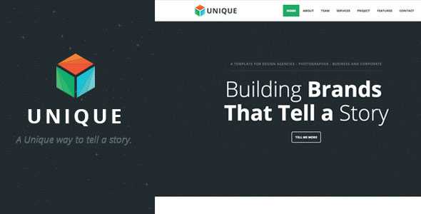 Unique - Parallax One Page HTML Template
