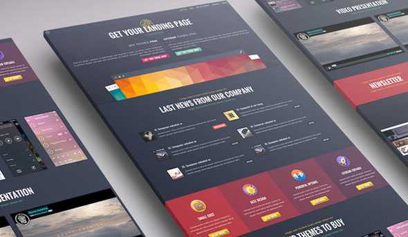 Unique Style Landing Page Template