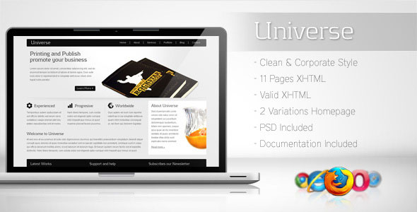 Universe - Corporate Business Themeforest Template 2