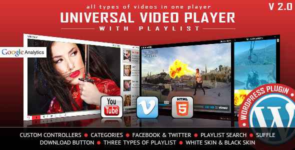 Universal Video Player v3.2 - WordPress Plugin