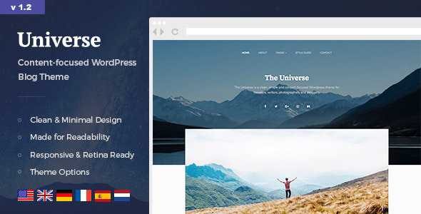 Universe v1.2.1 - Clean & Minimal WordPress Blog Theme