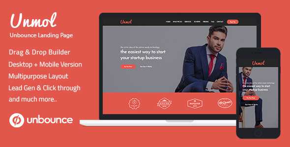 Unmol - Unbounce Responsive Landing Page Template