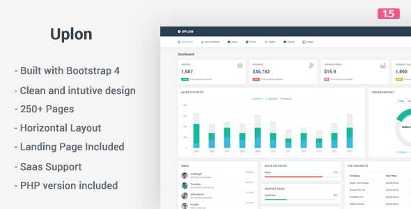 Uplon v1.5 - Responsive Bootstrap 4 Web App Kit