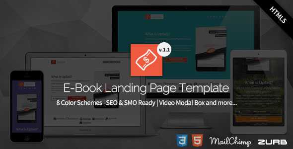 UpSell - Themeforest E-Book Landing Page