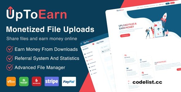 UpToEarn v1.3 - Monetized File Uploads (SAAS Ready) - nulled