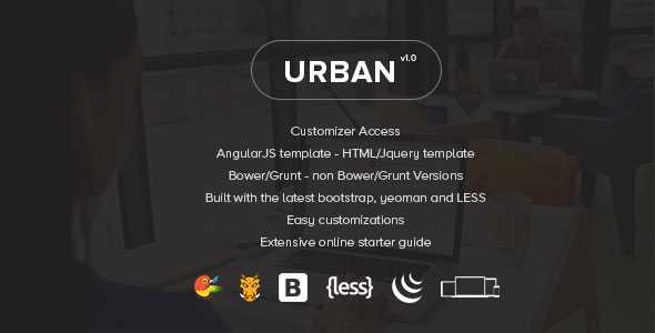 Urban - Responsive Admin Template + Customizer Access