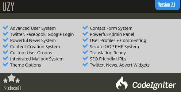 UZY v2.1 - Secure PHP Login User Management System