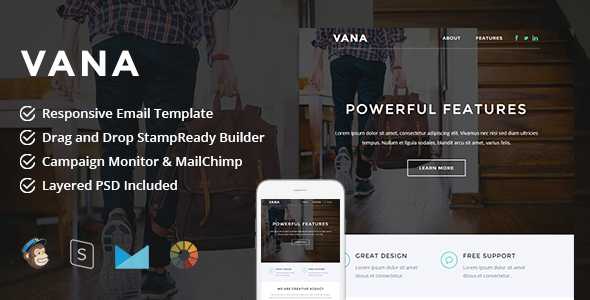 Vana v1.0 - Responsive Email + StampReady Builder