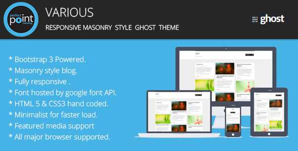 Various - Themeforest Responsive masonary style ghost theme
