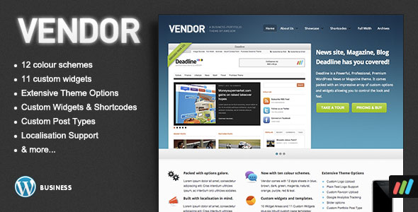 VENDOR – PREMIUM WORDPRESS PORTFOLIO THEMEFOREST THEME