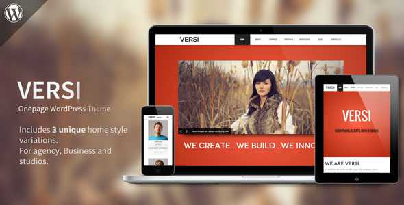 Versi - Themeforest Onepage WordPress Theme