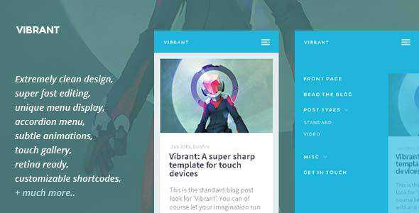 Vibrant - A super-sharp template for touch devices