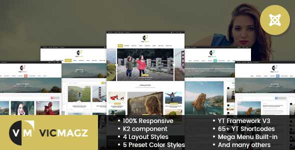 VicMagz - Multipurpose News/Magazine Joomla Template