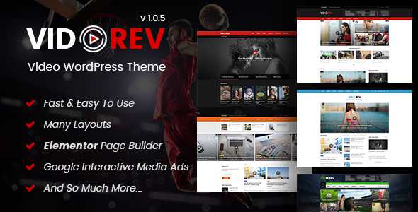 VidoRev v1.0.5 - Video WordPress Theme