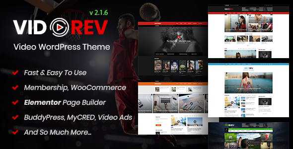 VidoRev v2.9.9.2 - Video WordPress Theme