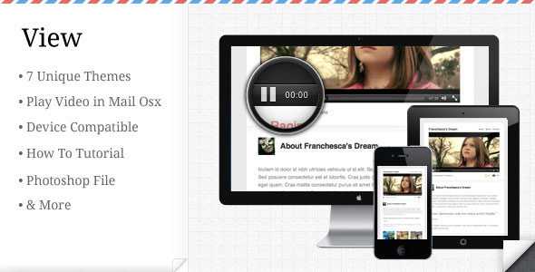 View: Themeforest Video E-mail Template