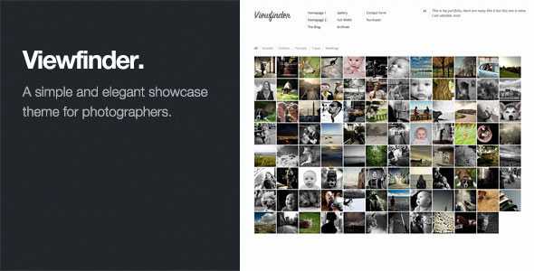 Viewfinder: Photography WordPress Themeforest Theme