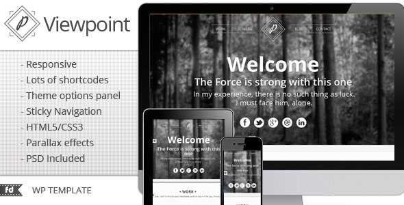 Viewpoint - Responsive single page Themeforest HTML portfolio