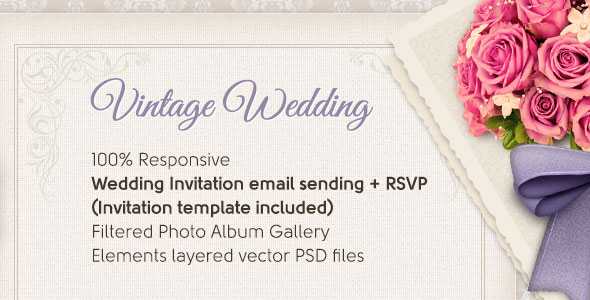Vintage Wedding - Themeforest Wedding Wordpress Theme