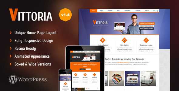Vittoria v1.4 - Retina Responsive WordPress Theme