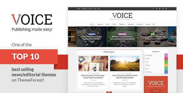 Voice v2.7 - Clean News/Magazine WordPress Theme