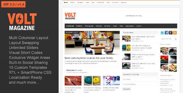 Volt - Themeforest Magazine / Editorial WordPress Theme